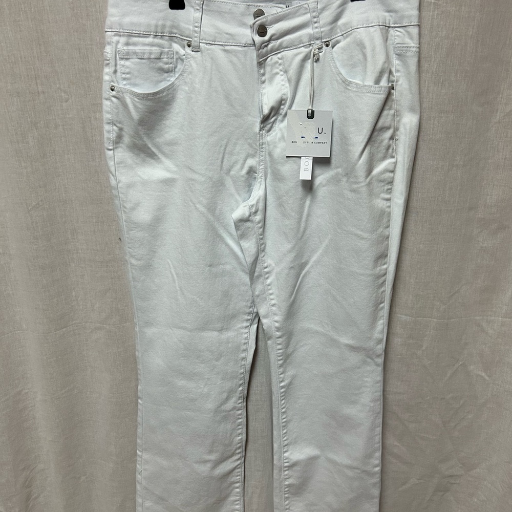 Women’s white denim bootcut jeans size 18W nwt cotton stretch - Picture 6 of 11